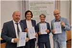 (da sx) Il direttore IPL Perini, la segretaria questora Rieder, la Consigliera di paritá Hofer, il presidente IPL Mellarini. (Foto: Ufficio della Consigliera di parità)
